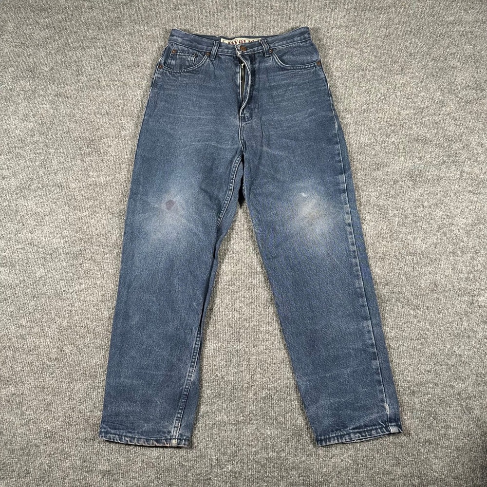 Javolis Jeans Womens Size 16 Blue High Waisted Cotton Straight Leg Vintage Wash